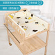 Baby bangbang solid wood diaper table, baby care table, newborn massage and bathing table, multi-functional baby changing table, double-layer diaper table (solid wood partition) + storage box + cotton pad (color remarks)