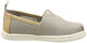TOMS children's canvas shoes, unisex for 8-12 years old, comfortable round toe, elastic upper, gray 4 Big Kid