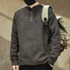 Gu Xiansen American high-end Henry collar sweater men's autumn and winter new trendy brand casual warm sweater tops jacket for men black gray M 110-130Jin Jin is equal to 0.5 kg
