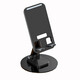Hemuzhou Car Rotating Aluminum Mobile Phone Stand Desktop Tablet Live Broadcast Mobile Phone Stand Online Class Multifunctional Folding Stand Classic Black 360 Rotation丨Metal Base