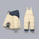 Mlgt kids children's clothing children's down jacket suit boys and girls baby overalls outer wear one-piece warm winter clothes blue 80 cm