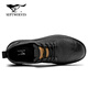 Septwolves Men's Shoes Business Casual Shoes Winter 2025 New Genuine Leather Soft Soled Casual Leather Shoes Black Workwear Low-top Martin Boots Black 41
