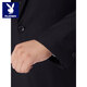 Playboy (PLAYBOY) large size suit suit men's jacket plus fat plus fat man formal dress groom wedding dress suit men's two-piece black (suit + trousers) + tie 6XL /200 Recommended 205-225Jin Jin is equal to 0.5 kg
