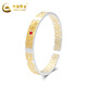 China Gold (CHINA GOLD) Begonia Enamel Silver Bracelet Women's Football Silver Flower Opening Silver Bracelet New Chinese Style Gift for Girlfriend Birthday Gift Begonia Flower [about 31g]
