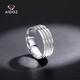 Aido diamond solid platinum ring men's pt950 platinum ring wide face large plain ring 15# 10.0-10.2g width about 7mm