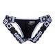 0850 Sexy hollow thong men's underwear, low-waisted, single-layer, no-take-off, no side wings, U-shaped convex large bag underwear, black L
