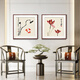 Zi Teng Suixuan Qi Baishi decorative painting new Chinese style living room background wall hanging painting bedroom dining room restaurant ink shrimp mural solid wood gourd 60*60cm (plexiglass) (default mahogany color frame)