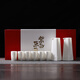 Su Shi ceramic mutton fat jade porcelain white wine cup set wine divider wave wine set two pots six cups exquisite gift box