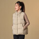Tambor Down Jacket Vest Women's Stand Collar Loose Short Style Down Vest Jacket TD336006 Milk Tea Brown 160