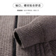 SHANSHAN Shanshan Thickened Men's Wool Sweater Knitted Cardigan Men's 100% Pure Wool Autumn and Winter Business Casual Jacket Camel XL (180/96A)