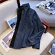 ANGEL MOOD thickened velvet retro washed denim shirt women's jacket autumn and winter versatile trendy women's tops denim shirt blue M