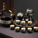 Shimingtang light luxury high-end Kung Fu tea set dry brewing small tea tray automatic teapot enamel Liujunzi tea ceremony gift classical coffee automatic tea set + tea tray 17 pieces