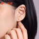 Liuguifu Jewelry pt950 platinum small round earrings, simple and versatile small round bead earrings, birthday gift for girlfriend, small round earrings, about 0.55g