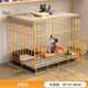Shantou Lincun Dog Cage for Medium and Large Dogs Home Indoor and Outdoor with Toilet Separate Bold Pet Cage Labrador Free Installation 503238 (8Jin Jin is equal to 0.5 kg)