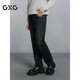 GXG Men's Wear Shopping Mall Same Style Washed Gray Jeans Men's Straight Commuting Trousers Dark Gray 175/L