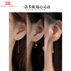 Colorful gold ear wire for women 18 long tassel gold bean bean round bead transfer earrings simple earrings European word total length 8cmK yellow + tail gold bean pair