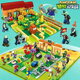
Harbin Games compatible with Lego Chinese Building Blocks and Plants vs. Zombies Full set of farm maze combat Yizhi assembled children's play Crazy backyard simple version 687+