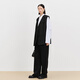 AUM (AUM) easy suit AUM 2025 spring new wool suit vest top black wide-leg pants black wide-leg trousers S