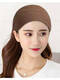 Biyun protects the forehead and wipes the forehead for women to keep warm and cover the forehead with a headscarf and a headband to cover white hair. The postpartum hairband is a postpartum windproof hood. Knitted brick red.