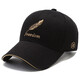 Gu Jianmu hat men and women four seasons new peaked cap Korean style trendy outdoor leisure fashion feather embroidery versatile baseball cap feather style black