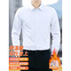 Longya autumn and winter men's long-sleeved shirt, clean version, casual business formal velvet thickened shirt A810 gray velvet M 90-110Jin Jin is equal to 0.5 kg