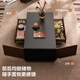 Quanyou Home Medieval style coffee table living room storage cabinet small apartment floor-standing drawer coffee table new furniture