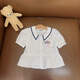PawinPaw girls cute simple shirt PCBAD3541M ivory white 150