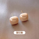 Bai Qixin Small Sugar Cube Pearl Earrings Ear Clip Women's Light Luxury High-Quality Temperament Earrings 2024 New Autumn and Winter Earrings Small Sugar Cube Pearl Earrings Champagne Color