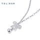 Xie Ruilin (TSL) Platinum Necklace Bow Pt Platinum Neck Jewelry Women's Clavicle Chain BF446 Platinum Necklace (approximately 4.2g)