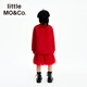 Little MO&Co. Little Tofu same style volcanic rock plus velvet little moco children's clothing winter New Year's clothing girls dress skirt big red volcanic rock heat storage 120 120/60