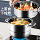 TRIANGLE steamer 304 stainless steel three-layer household 28cm soup pot steamed buns steamed buns multi-bottom gas induction cooker universal