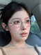 简浪 JEORLIOR日系银色方框平光眼镜女高智姐时髦装饰金属眼镜架小脸防蓝光近视 银色框 0度防蓝光【镜盒镜布】