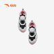 Zapatillas para niñas de anta para niños 2024 botón de mando de cuero de malla de otoño e invierno de otoño e invierno más zapatos de algodón de terciopelo [para niños regulares] negro/blanco/azul/rosa 9904-1 33 tamaños