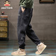 Paul Frank casual pants men's autumn and winter corduroy pants men's thermal sweatpants men's sweatpants gray XL