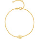 Saturday Fortune Yellow 18K Gold Bracelet Women's Sunset Camellia Gold Bracelet Birthday Gift C0713185 16+3cm