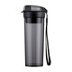 Tupperware crystal color 400ML plastic cup for men and women, student summer sports water cup, outdoor portable large capacity, cool black