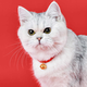 Jingji Cat Collar Neck Decoration Pet Necklace Collar Kitten New Year Red Rope Bell Chinese Style Dog Collar Accessories Red Rope-Bell Style Range 18-32cm