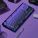 Belly spirit mk870pro blackberry side engraving mechanical keyboard Bluetooth wired wireless customized computer game silent office [three mode] Obsidian Pro + purple Qi Donglai Black axis 87 keys