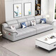 2025 new cotton and linen fabric sofa living room simple modern large and small apartment three-seat straight row cat claw leather sofa soft and comfortable cotton and linen sponge style 2.1m small apartment three-seat straight row