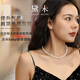 Demi 4-5mm near round seedless freshwater pearl necklace baby beads S925 silver as a birthday gift to my girlfriend and mother