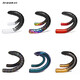 Qianqimeng road handlebar with bicycle handlebar wrap with anti-slip gradient color aurora strap white gradient_with black aluminum alloy handlebar plug