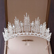 Tongrubi crown headdress for adult bride crown wedding atmosphere Japanese and Korean wedding hair accessories eighteenth birthday adult O type silver crown 15*6CM