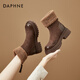 Daphne Martin boots women's winter retro thick-soled short boots lamb wool warm snow boots new cotton boots brown 37