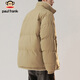 Big-mouthed monkey (paul frank) double-sided cotton coat for men in winter thickened velvet jacket for men warm cotton coat and jacket for men light army green L