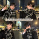 Memaru Scarf Men's Winter 2024 New Versatile Korean Plaid Scarf Women's Gift for Boyfriend Couple Scarf to Keep Warm Double-sided - Black