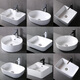 Nordic ceramic wash basin table oval household wash basin bathroom balcony rectangular art basin 545 small single basin with drain