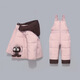 Mlgt kids children's clothing children's down jacket suit boys and girls baby overalls outer wear one-piece warm winter clothes blue 80 cm