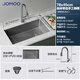 JOMOO gray vegetable sink wash basin kitchen kitchen thickened 304 stainless steel sink nano oil-resistant and scratch-resistant single tank 78*45cm with pull-out faucet