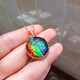Ancient Canadian new other/other natural crystal/semi-precious stone necklace women's ammolite David satellite pendant