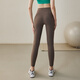 Yuebu Naked Yoga Pants Women's High Waist Hip Lifting Sports Tights Slimming Pilates Yoga Wear Cycling Fitness Pants Brown 1 S Recommended Weight 80-100Jin Jin is equal to 0.5 kg